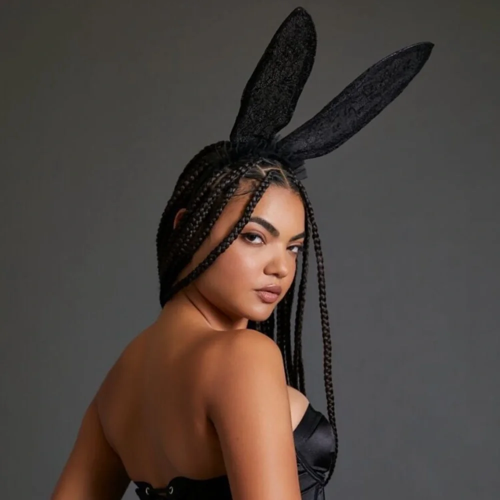 Lace Bunny Ear Costume Headband